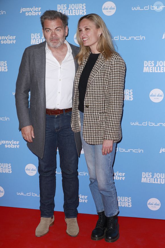 Clovis Cornillac, Lilou Fogli  -Avant-première du film Des jours meilleurs au cinéma Max Linder Panorama à Paris, lundi 7 avril 2025. © Christophe Aubert via Bestimage