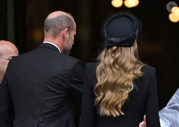 Le prince William et Kate Middleton lors des funérailles de la duchesse de Kent à la cathédrale de Westminster à Londres le 16 septembre 2025. © Zuma Press / Bestimage