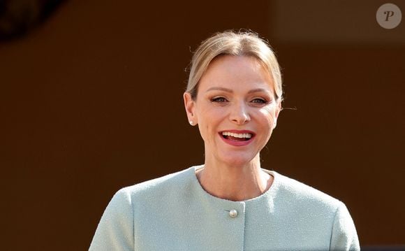La princesse Charlène de Monaco lors de l'accueil du couple présidentiel français par le couple princier de Monaco au palais princier le 7 juin 2025

© Dominique Jacovides / Bestimage