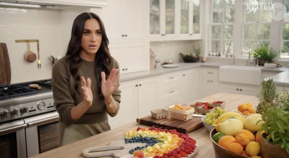 L'apparition d'Archie, âgé de cinq ans a particulièrement attiré l'attention. 

Capture d'écran de la série de Meghan Markle, "With Love, Meghan"
© JLPPA/Netflix