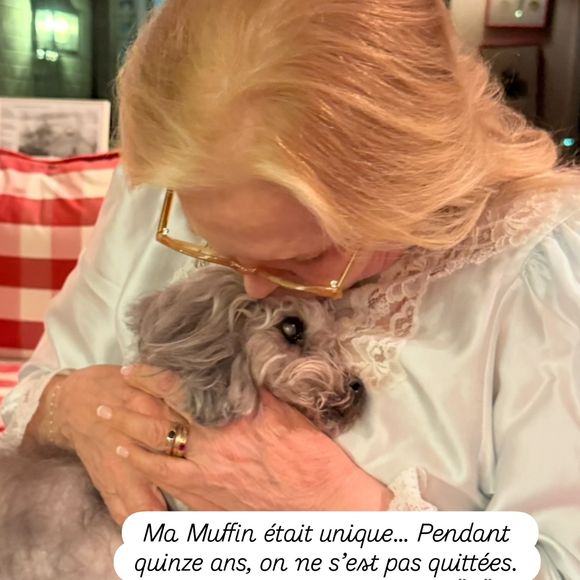 C’est en légende de ce cliché révélant cet instant intime qu’elle a avoué être "inconsolable" depuis le départ de son animal de compagnie.

Sylvie Vartan fait un câlin à sa chienne Muffin et parle de sa tristesse depuis son départ - samedi 04 octobre 2025 sur Instagram