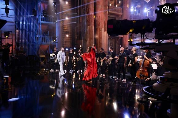 Exclusif - Ibrahim Maalouf lors de l'enregistrement de l'émission "Le Grand Echiquier - Méditerrannée" présentée par A.Manoukian et C.Chazal et diffusée le 2 juillet 2026 sur France 2, à Versailles, France, le 1er juillet 2025. © Jack Tribeca/Bestimage