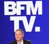 Marc-Olivier Fogiel lors de la conférence de presse de rentrée BFM TV. - RMC du groupe Altice France à Paris, France, le 31 août 2023. © Coadic Guirec/Bestimage