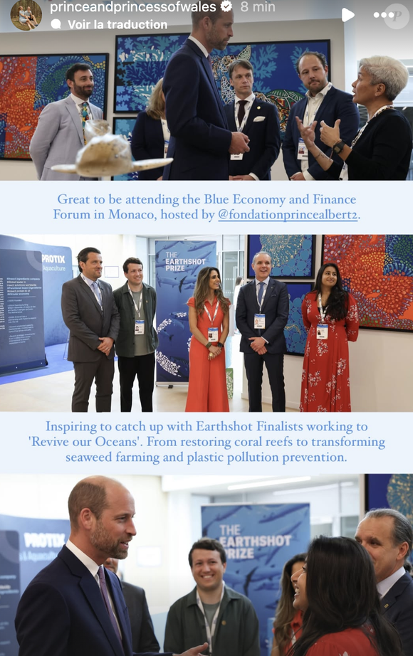 Le prince William à Monaco, Story Instagram 8 juin 2025