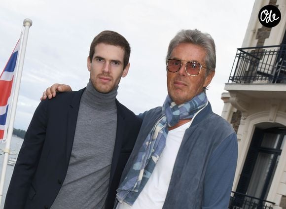 Alexandre Barrière et son père Dominique Desseigne (président-directeur général du groupe Barrière) lors de l'inauguration de l'hôtel Barrière Le Grand Hôtel Dinard, après cinq mois de rénovation, à Dinard, France, le 15 juin 2019. L'établissement, propriété du groupe Barrière, a rouvert ses portes le 12 avril. Rénovation des cuisines, décoration, mobilier et espace bien-être repensés. L’hôtel 5 étoiles, construit en 1858, passe de 89 à 86 chambres pour créer une suite supplémentaire et deux suites juniors avec portes communicantes. Toutes ont été refaites du sol au plafond. © Coadic Guirec/Bestimage