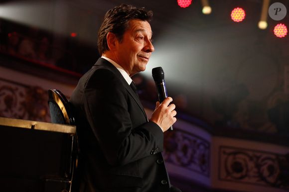 Laurent Gerra lors de l'enregistrement de l'émission "Laurent Gerra, l'anniversaire événement" présentée par S.Bern et qui sera diffusée le 7 juin 2025 sur France 2, au théâtre Marigny, à Paris, France, le 28 avril 2025. © Clovis-Moreau/Bestimage