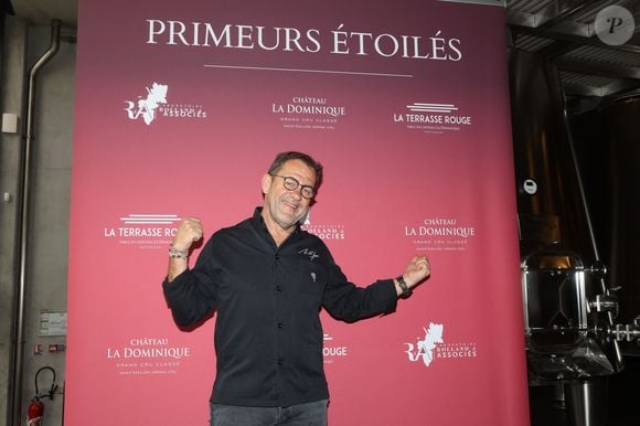 Exclusif - La Terrasse Rouge - Michel Sarran, chef étoilé du restaurant "Michel Sarran" à Toulouse - "Primeurs Etoilés" au restaurant La Terrasse Rouge au Château La Dominique à Saint Emilion, Gironde, France, le 24 avril 2024. © Jean-Marc Lhomer/Bestimage