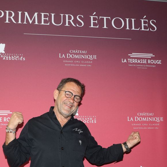 Exclusif - La Terrasse Rouge - Michel Sarran, chef étoilé du restaurant "Michel Sarran" à Toulouse - "Primeurs Etoilés" au restaurant La Terrasse Rouge au Château La Dominique à Saint Emilion, Gironde, France, le 24 avril 2024. © Jean-Marc Lhomer/Bestimage