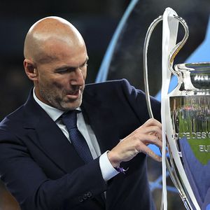Zinedine Zidane - Match de football en finale de ligue des champions (champions League) : Dortmund - Real Madrid : les Espagnols arrachent une 15e Ligue des champions le 1er juin 2024. © Inside / Panoramic / Bestimage