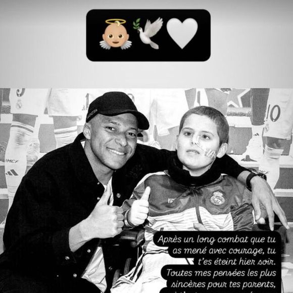Kylian Mbappé en deuil, Instagram.