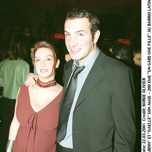 Jean Dujardin et Gaelle Demars - Paris 22 mars 2001 © OLIVIER BORDE / BESTIMAGE