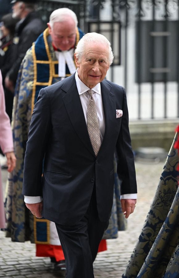 Le roi Charles III d'Angleterre  - La famille royale britannique célèbre le 76ème Commonwealth Day à l'abbaye de Westminster à Londres, le 10 mars 2025.
