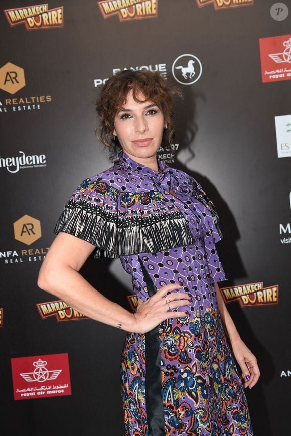 Exclusif - Anne Depétrini au photocall de la soirée du grand gala du "Marrakech du Rire 2022" pour la 10ème édition au palais El Badiî à Marrakech, Maroc, le 18 juin 2022. © Rachid Bellak/Bestimage