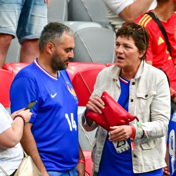 Véronique Rabiot dans les tribunes de la demi-finale du Championnat d'Europe de football (Euro 2024) entre l'Espagne et la France (2-1) à Munich, Allemagne, le 9 juillet 2024.

© Bestimage