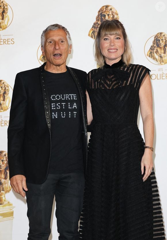 Nagui et sa femme Mélanie Page - 35ème cérémonie des Molières aux Folies Bergère à Paris le 6 mai 2024. © Coadic Guirec / Bestimage