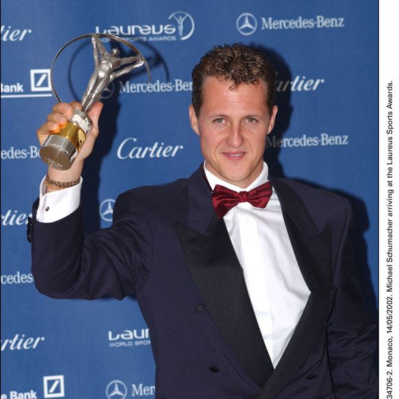 © Luca Sassi/WMP/ABACA. 34706-2. Monaco, 14/05/2002. Michael Schumacher arrive à la cérémonie des Laureus Sports Awards.
