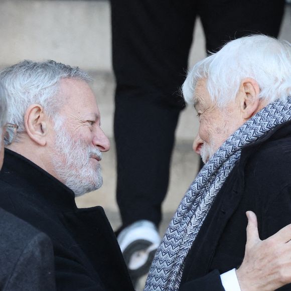Francis Huster, Jacques Weber - Obsèques de Nathalie Baye en l'église Saint-Sulpice à Paris le 23 avril 2026. © Dominique Jacovides - Coadic Guirec / Bestimage