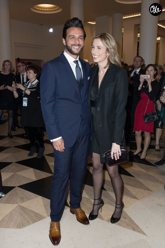 Maxim Nucci et sa compagne Isabelle Ithurburu (enceinte) - Arrivées lors de la 43ème cérémonie des Cesar à la salle Pleyel à Paris, le 2 mars 2018.
© Dominique Jacovides - Olivier Borde / Bestimage