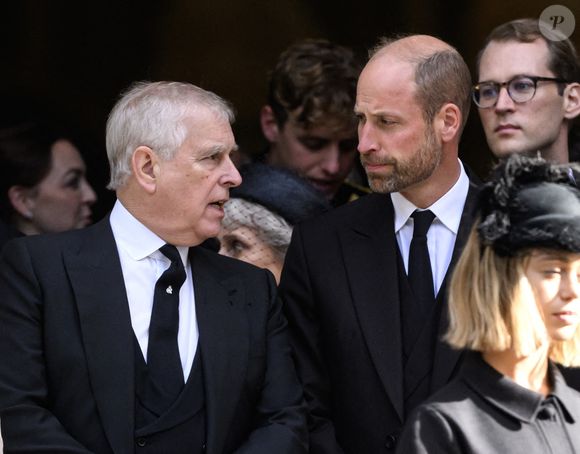 Le prince Andrew arrive à la messe de Requiem de la duchesse de Kent, à la cathédrale de Westminster, dans le centre de Londres. Photo by PA Photo/ Bestimage