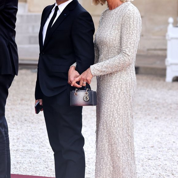 Renaud Capuçon et sa femme Laurence Ferrari - Dîner d'état en l'honneur du président des Etats-Unis et sa femme au palais de l'Elysée à Paris, à l'occasion de leur visite officielle en France. Le 8 juin 2024
© Jacovides-Moreau / Bestimage