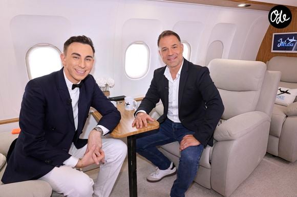 Mario Barravecchia lors de l'enregistrement de l'émission "Le Jet de Luxe", présentée par Jordan de Luxe, le 10 juillet 2026.