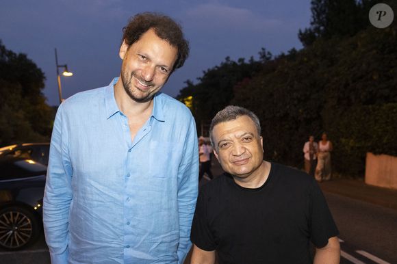 Exclusif - Eric Antoine, Thomas Langmann - Personnalités à la représentation de la pièce de théâtre "Vidéo Club" au Théâtre de Verdure lors du 40ème Festival de Ramatuelle. Le 5 août 2024. © Cyril Bruneau / Festival de Ramatuelle / Bestimage