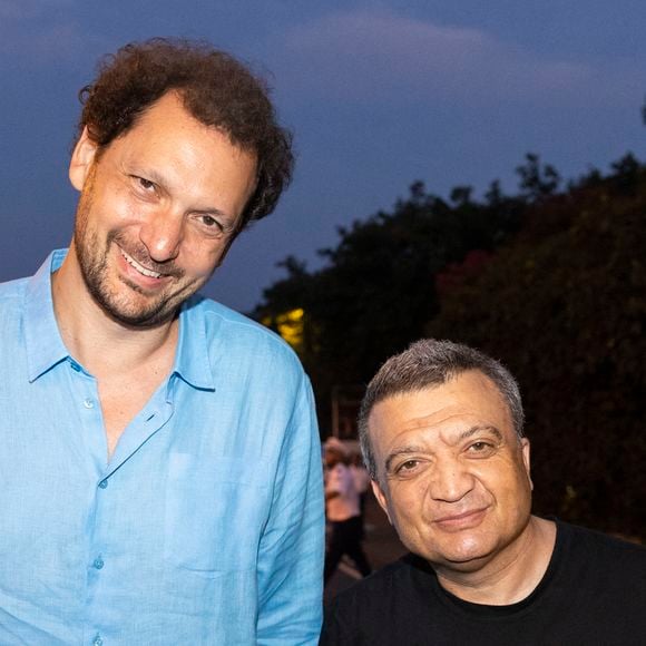 Exclusif - Eric Antoine, Thomas Langmann - Personnalités à la représentation de la pièce de théâtre "Vidéo Club" au Théâtre de Verdure lors du 40ème Festival de Ramatuelle. Le 5 août 2024. © Cyril Bruneau / Festival de Ramatuelle / Bestimage
