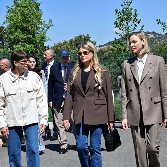 La Princesse Charlène de Monaco, la Princesse Stéphanie de Monaco et Camille Gottlieb ont visité les nouveaux locaux de la SPA de Monaco. 

© Bruno Bebert/Bestimage