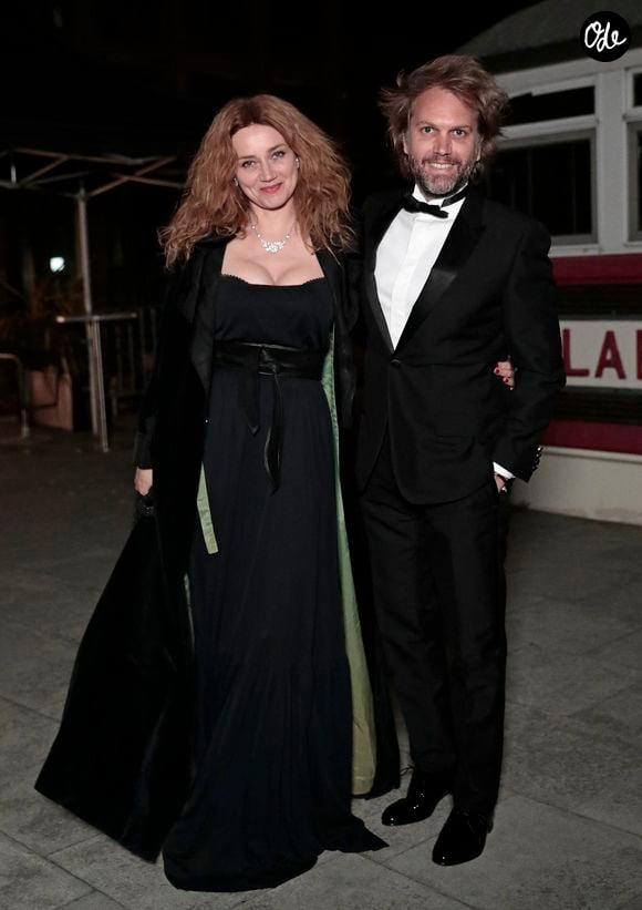 Florian Zeller  et sa femme Marine Delterme - Le scénariste et réalisateur français Florian Zeller (Oscar du meilleur scénario adapté pour le film "The Father") lors de la projection et la remise de son oscar sur le toit des studios Canal+ à Paris, France, le 25 avril 2021. © Photoshot/Pool/Panoramic/Bestimage