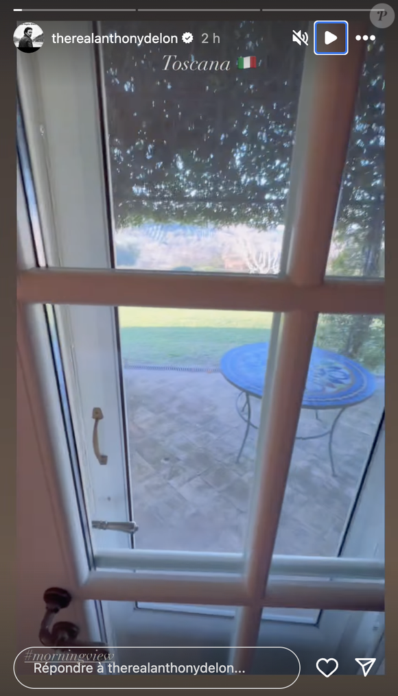 Story Instagram d'Anthony Delon alors en vacances en Toscane, en Italie, le 21 février 2025 ©therealanthonydelon