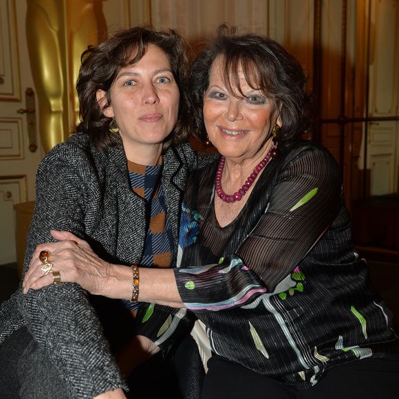 Exclusif - Claudia Cardinale et sa fille Claudia Squitieri - Cocktail "Academy Women’s Initiative" organisé par l’Académie des Oscars (AMPAS) / Swarovski, avec le soutien d’UniFrance au salon Pompadour à l'hôtel Le Meurice à Paris, France, le 8 mars 2019. Allocutions de la directrice générale d’UniFrance, la responsable des services de communication et de conception chez Swarovski et de la directrice de l'AMPAS et annonce de la lauréate de l’Academy Gold Fellowship for Women. © Veeren/Bestimage