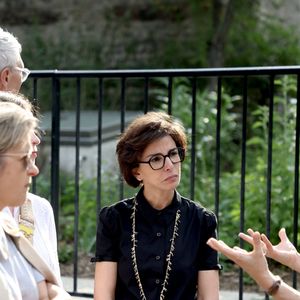 Déplacement de Rachida Dati, ministre de la Culture pour la réouverture du jardin public du musée de Cluny Musée national du Moyen Âge, à Paris, FRance, le 18 juillet 2025. © Florian Savina/Bestimage
