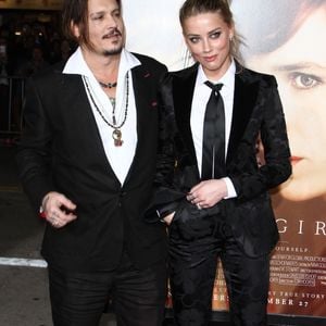 Johnny Depp et son ex-femme Amber Heard - Première de "The Danish Girl" au théatre Westwood village à Westwood le 21 novembre 2015.