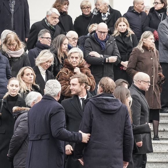 Andrea Casiraghi, Pierre Casiraghi et sa femme Beatrice Borromeo - Obsèques de Fernanda Biffi Casiraghi (99 ans), mère de Stefano Casiraghi, à Fino Mornasco, Italie, le 9 décembre 2024. © Emanuele Roberto De Carli/IPA via ZUMA Press/Bestimage