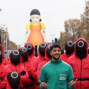 Inoxtag à l'occasion de l'événement Squid Game, le 1er décembre 2024, à Paris. © Coadic Guirec/Bestimage