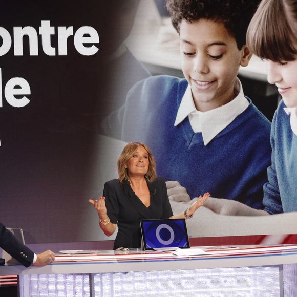 Exclusif - Eric Naulleau, Pascale de La Tour du Pin, Yann Moix sur le plateau de l’émission « Pascale, Eric, Yann et les autres » présentée par P. de la Tour du Pin et diffusée en direct sur C8, Paris, France, le 03 septembre 2024. © Jack Tribeca / Bestimage