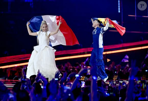 La candidate française Monroe lors du concours de l'Eurovision 2026 à Vienne, Autriche, le 15 mai 2026. © Jessica Gow/TT/Bestimage