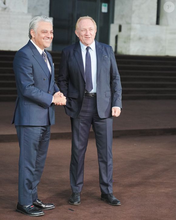 Luca de Meo et Francois-Henri Pinault assistent à l'événement Gucci lors du salon de la mode féminine de Milan printemps/été 2026, le 23 septembre 2025 à Milan, Italie. Lucia Sabatelli / Bestimage

EDITORIAL USE ONLY