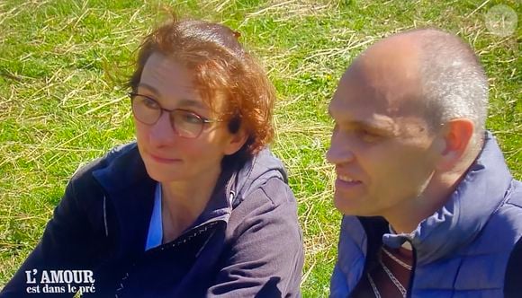 Géraldine avec ses prétendants Jérôme et Yannick dans "L'amour est dans le pré"