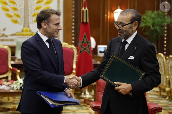 Mohammed VI et sa fratrie poursuivent la cession progressive de biens hérités, en France, ayant appartenu à Lalla Latifa, épouse du roi Hassan II, comme au Maroc.

Le président de la République française Emmanuel Macron et le roi Mohammed VI lors de leur entretien au palais royal à Rabat, le 28 octobre 2024.
© Ludovic Marin / Pool / Bestimage