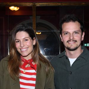 Exclusif - Laury Thilleman (Miss France 2011) et Juan Arbelaez - Générale du chanteur Amir Haddad, seul-en-scène dans la pièce "Sélectionné" mise en scène par S. Suissa au théâtre Edouard VII à Paris le 28 mars 2022. © Rachid Bellak/Bestimage