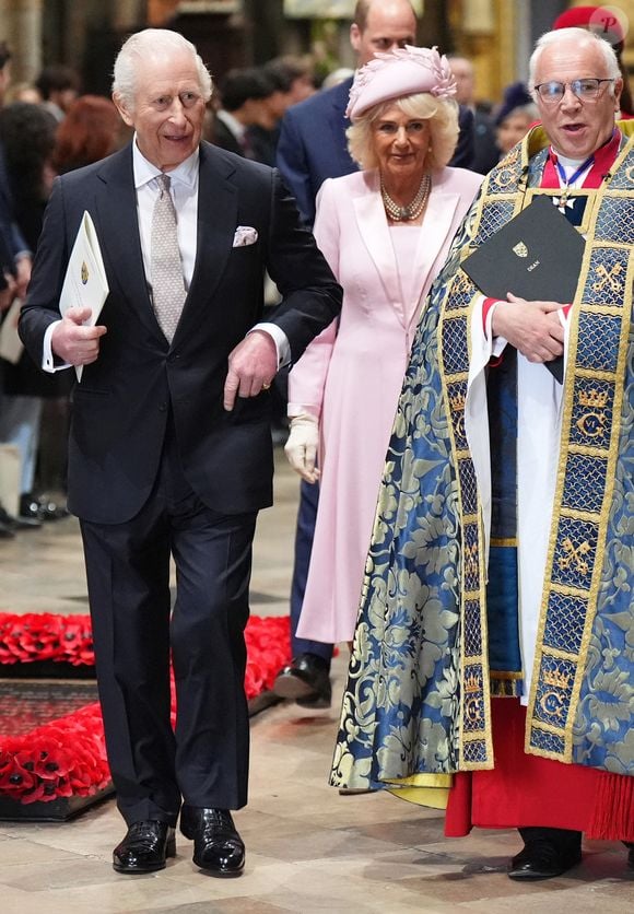 Le roi Charles III d'Angleterre et Camilla Parker Bowles, reine consort d'Angleterre - La famille royale d'Angleterre célèbre le 76ème Commonwealth Day à l'abbaye de Westminster à Londres le 10 mars 2025.