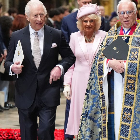 Le roi Charles III d'Angleterre et Camilla Parker Bowles, reine consort d'Angleterre - La famille royale d'Angleterre célèbre le 76ème Commonwealth Day à l'abbaye de Westminster à Londres le 10 mars 2025.