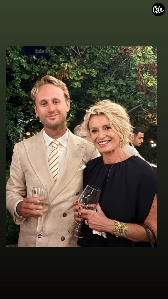 Sophie Davant au mariage de son fils Nicolas Sled