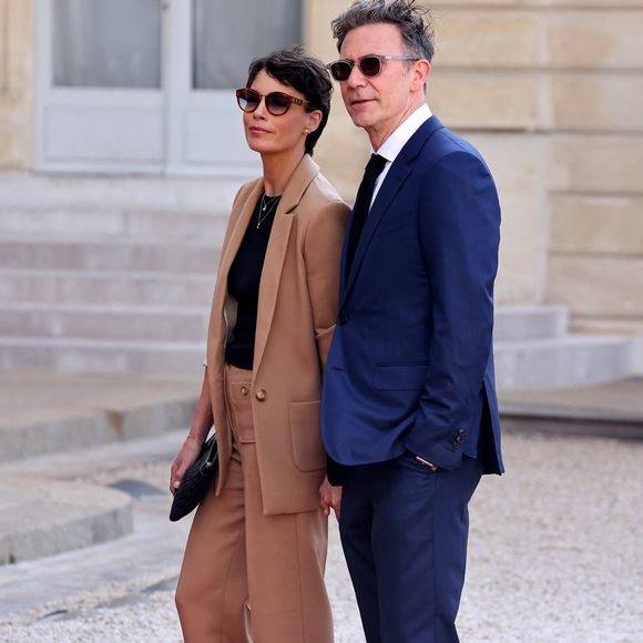Bérénice Bejo et son mari Michel Hazanavicius - Dîner d'état en l'honneur du président des Etats-Unis et sa femme au palais de l'Elysée à Paris, à l'occasion de leur visite officielle en France. Le 8 juin 2024
© Jacovides-Moreau / Bestimage