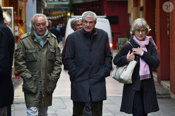 Didier Barbelivien et Claude Lelouch durant les obsèques de Francis Lai, le compositeur et musicien niçois spécialiste de musique de films et de chansons, à l'église Sainte Réparate à Nice le 14 novembre 2018. © Bruno Bebert / Bestimage