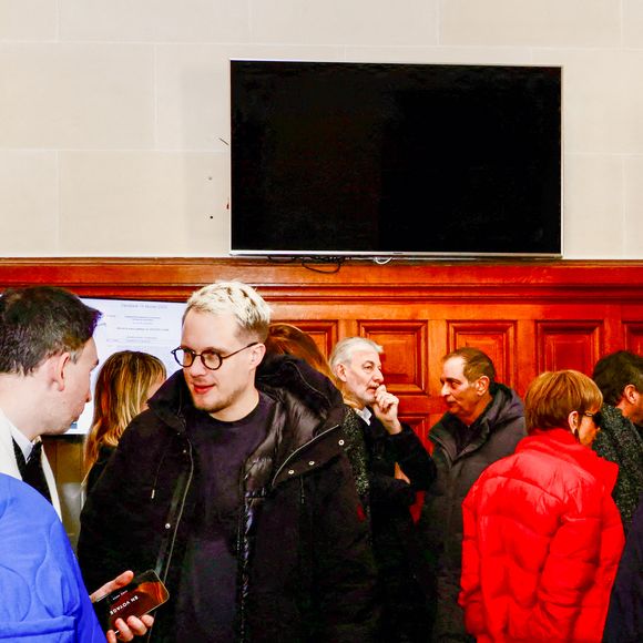 Exclusif - Danielle Moreau, Jordan De Luxe, Guillaume Genton et  Jean-Michel Maire - Plusieurs personnalités de C8 sont venues devant le Conseil d’État pour soutenir les chaînes de la TNT C8 et NRJ 12 pour l'audience de la dernière chance, à Paris, France, le 14 janvier 2025. © Jack Tribeca/Bestimage