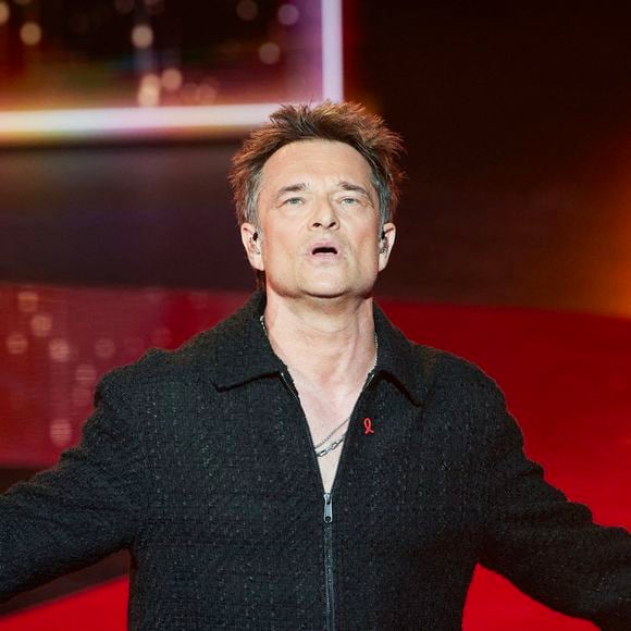 David Hallyday lors de l’enregistrement de l’émission “Les stars s’unissent pour le Sidaction” au théâtre Marigny à Paris, France, le 11 mars 2025. L’émission sera diffusée en prime le 22 mars sur France 2. © Guirec-Moreau/ Bestimage