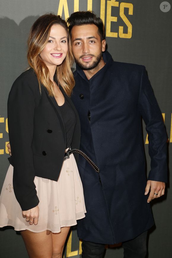 Julia Flabat et Eddy (Friends Trip) - Avant-première du film "Alliés" au cinéma UGC Normandie à Paris, le 20 novembre 2016. © Christophe Aubert via Bestimage