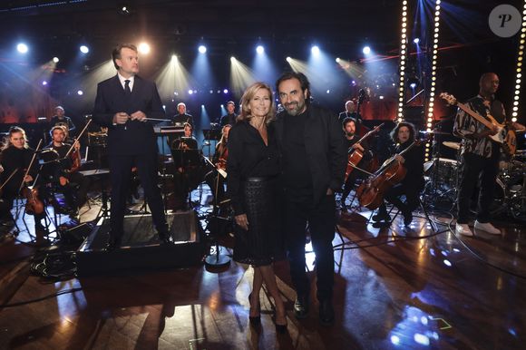 Exclusif - Claire Chazal, André Manoukian lors de l'enregistrement de l'émission "Le Grand Echiquier, Spéciale Afrique", présentée par C.Chazal et A.Manoukian et diffusée le 28 août 2025 sur France 2, à Paris, France, le 14 septembre 2024. © Jack Tribeca/Bestimage